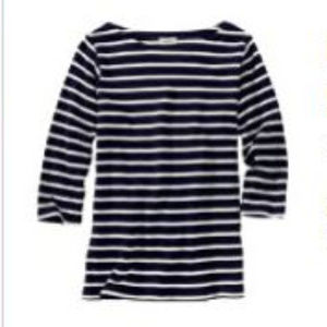 Boatneck 3/4 Sleeve Stripped Shirt